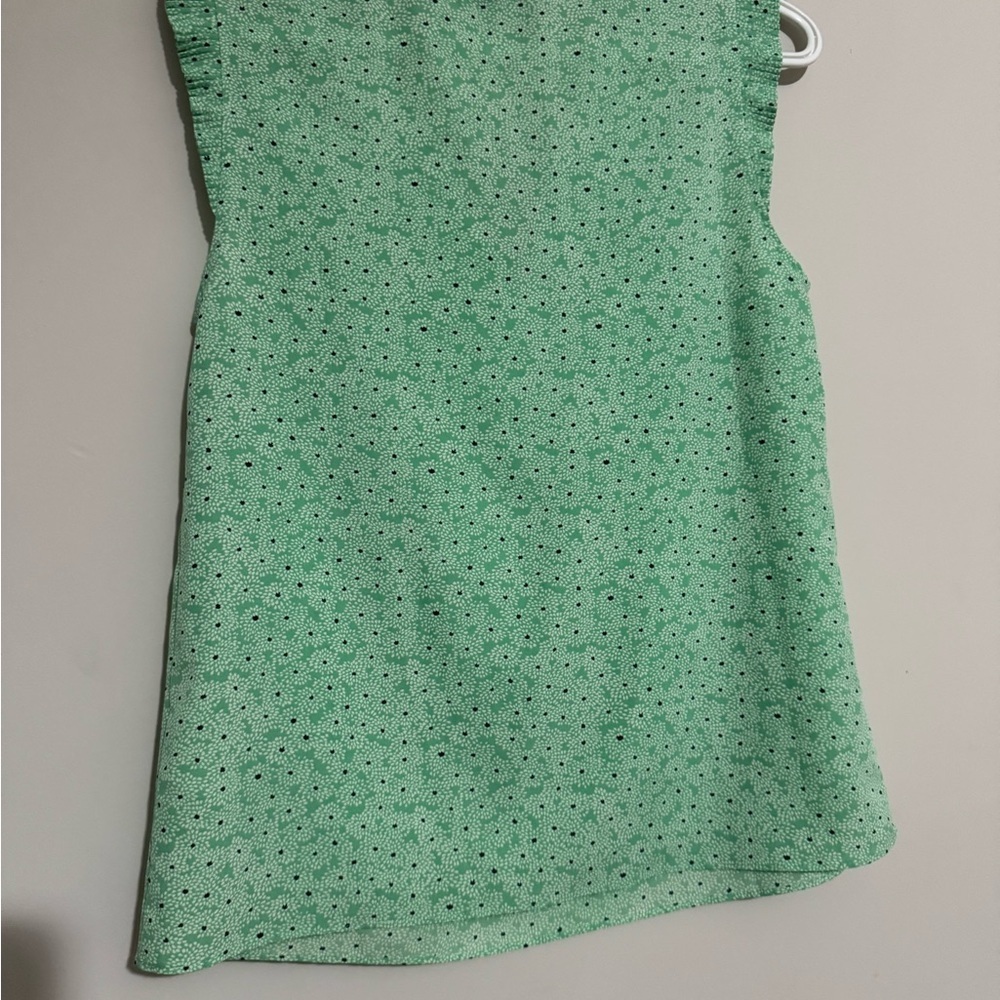 BODEN Green Sleeveless Fitted Blouse with Peter Pan Collar 💚SIZE 4 💚 - Picture 4 of 12